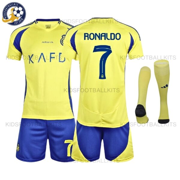 Al Nassr Ronaldo 7 Home Kids Football Kit 24/25