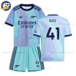 Arsenal RICE 41 Third Kids Football Kit 2024/25 (No Socks)