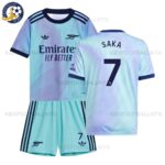 Arsenal SAKA 7 Third Kids Football Kit 2024/25 (No Socks)