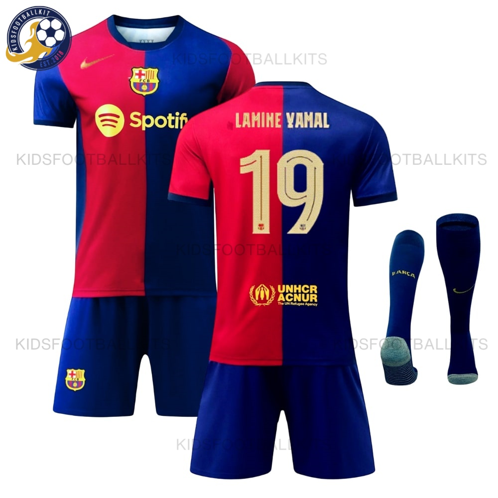 Barcelona LAMINE YAMAL 19 Home Kids Football Kit 24/25