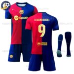 Barcelona LEWANDOWSKI 9 Home Football Kit 2024/25 (With Socks)