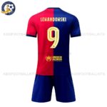 Barcelona LEWANDOWSKI 9 Home Kids Football Kit 24/25