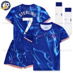 Chelsea STERLING 7 Home Kids Football Kit 2024/25 (With Socks)