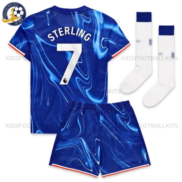 Chelsea STERLING 7 Home Kids Football Kit 2024/25 - Back View