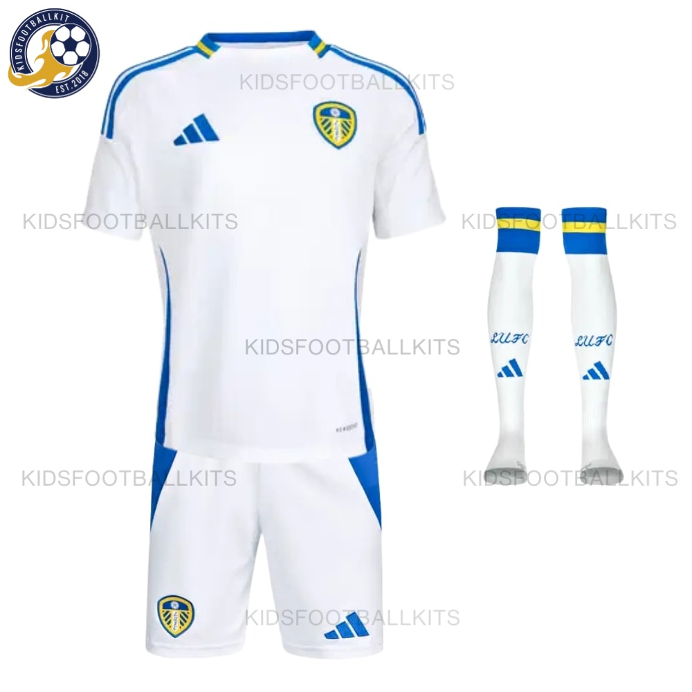 Leeds United Home Kids Football Kit 2024/25 (With Socks)