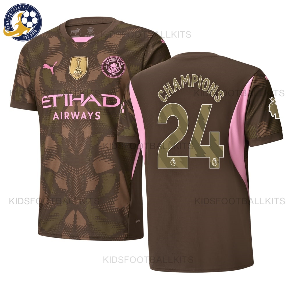 Man City Champions 24 Coffee Goalkeeper Football Shirt 24/25