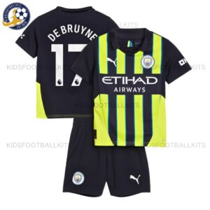 Manchester City DE BRUYNE 17 Away Kids Kit 2024/25