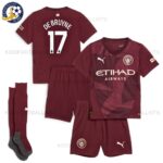 Manchester City DE BRUYNE 17 Third Kids Football Kit 2024/25 (With Socks)