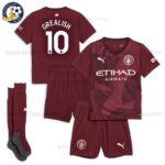 Manchester City GREALISH 10 Third Kids Football Kit 2024/25 (With Socks)