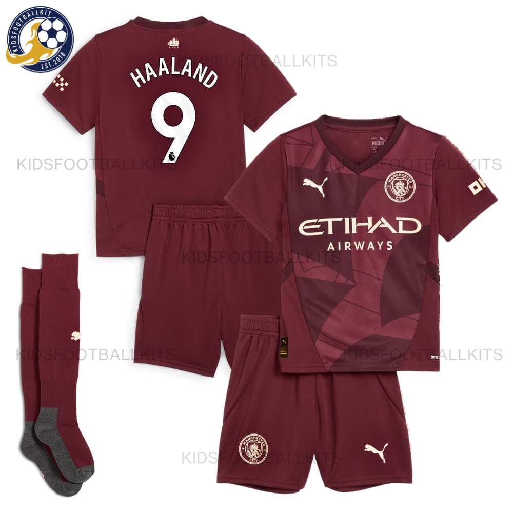 Manchester City HAALAND 9 Third Kids Kit 2024/25