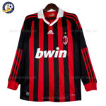 Retro AC Milan Home Men Football Shirt 2009/10 Long Sleeve