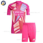 Arsenal Pink Goalkeeper Kids Football Kit 2024/25