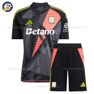 Aston Villa Black Goalkeeper Kids Kit 2024/25