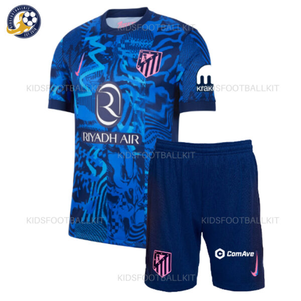 Atletico Madrid Third Kids Football Kit 24/25