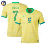 Brazil Home Men Football Shirt 2024 VINI JR. 7 Printed