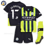 Manchester City DE BRUYNE 17 Away Kids Football Kit 2024/25 (With Socks)