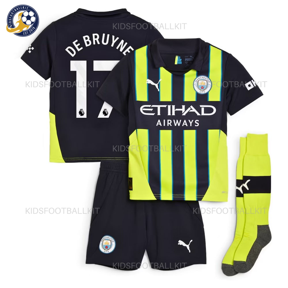 Manchester City DE BRUYNE 17 Away Kids Football Kit 2024/25