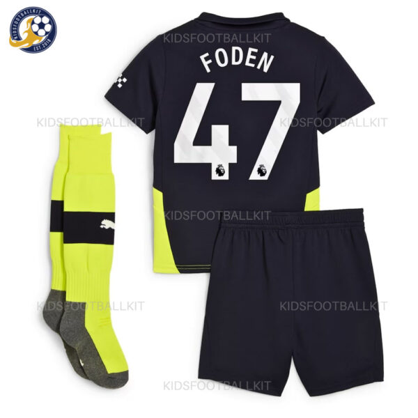 Manchester City FODEN 47 Away Kids Football Kit 2024/25