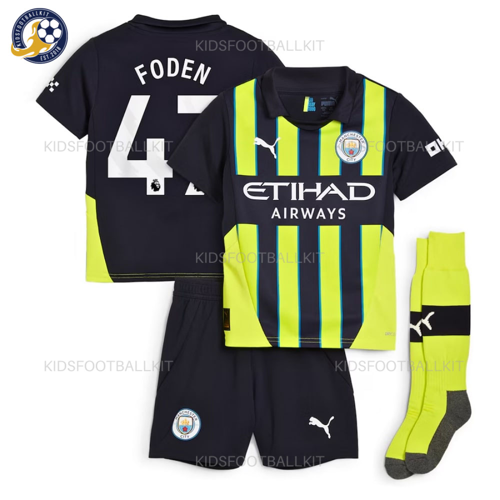 Manchester City FODEN 47 Away Kids Football Kit 2024/25