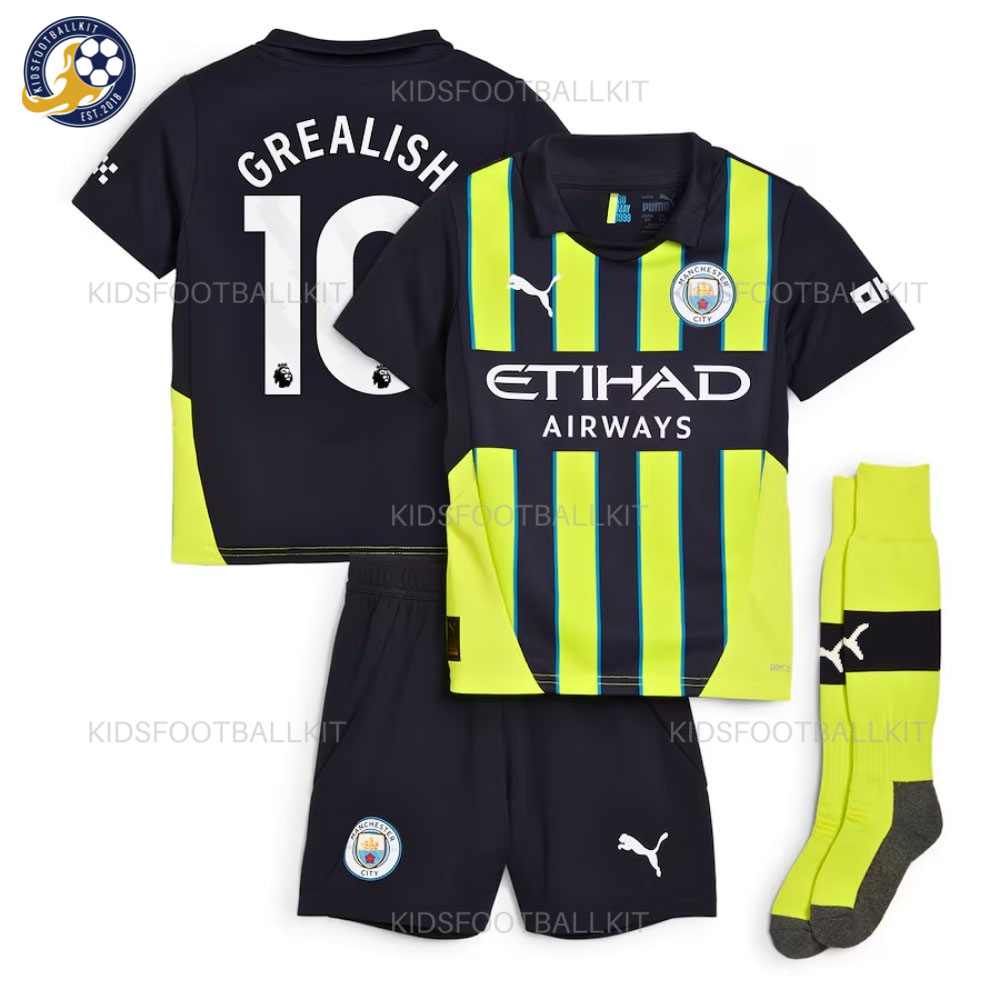 Manchester City GREALISH 10 Away Kids Football Kit 2024/25