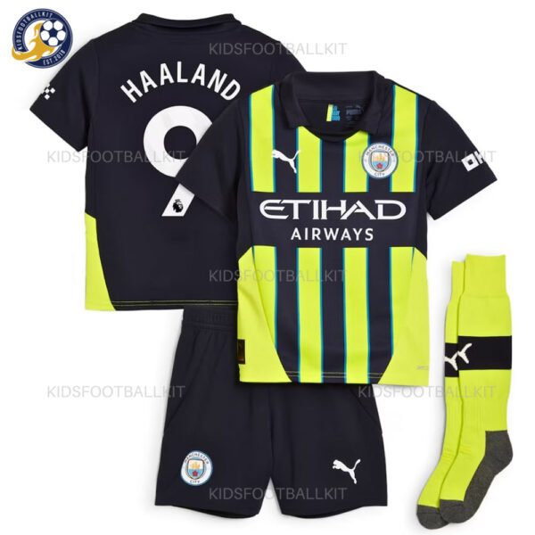 Manchester City HAALAND 9 Away Kids Football Kit 2024/25