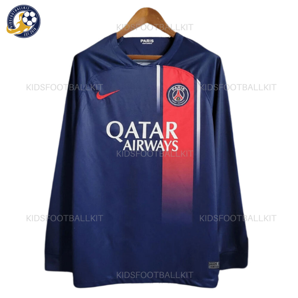 Paris Saint Germain Home Men Football Shirt 2023/24 Long Sleeve