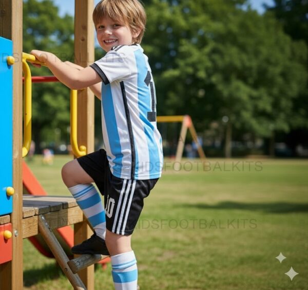 Argentina Home Kids Kit Messi 10 - AI GEN