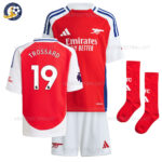 Arsenal TROSSARD 19 Home Kids Football Kit 2024/25 (WIth Socks)