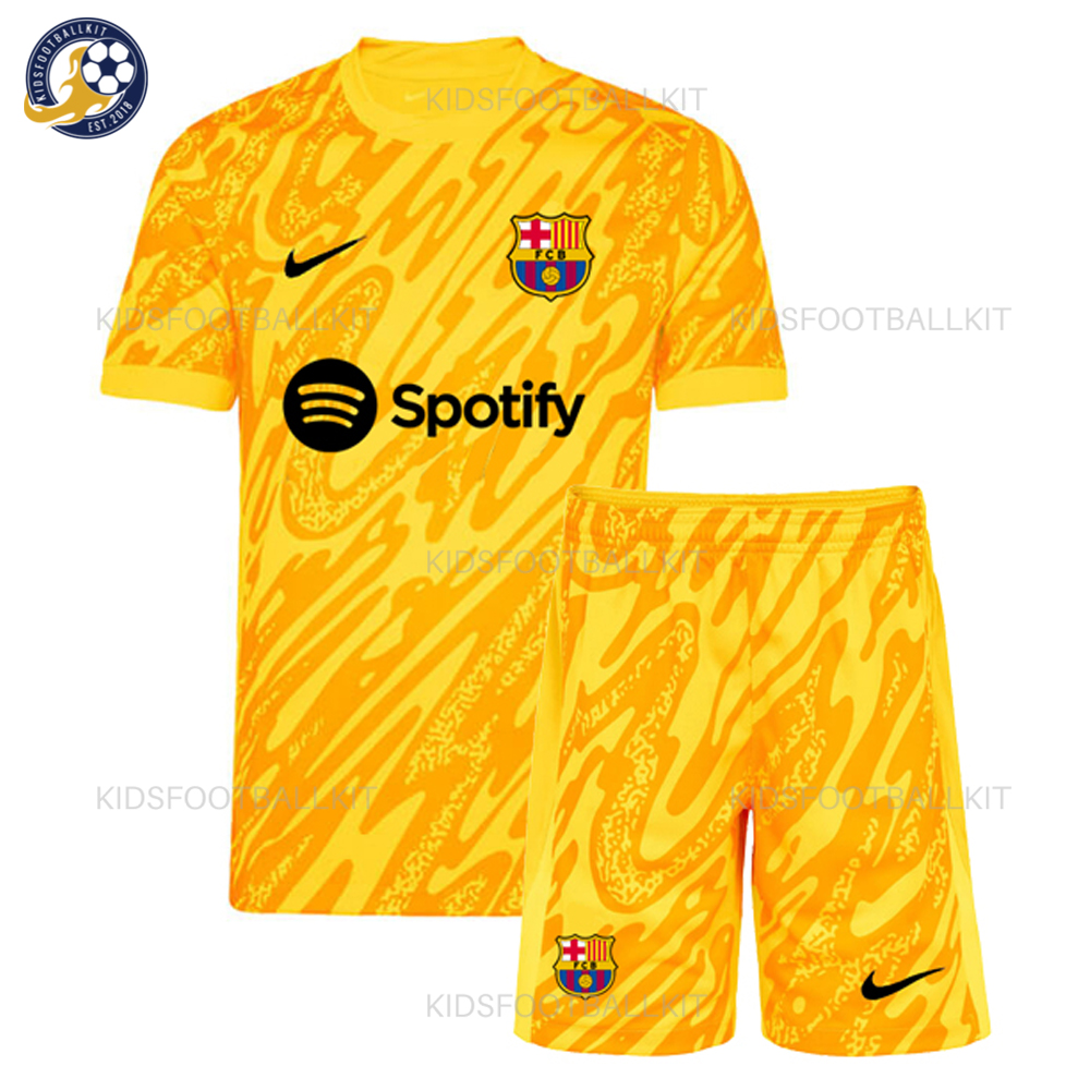 Barcelona Yellow Goalkeeper Kids Kit 2024/25