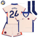 Chelsea Away Kids Football Kit 2024/25 JAMES 24 Printed (With Socks)