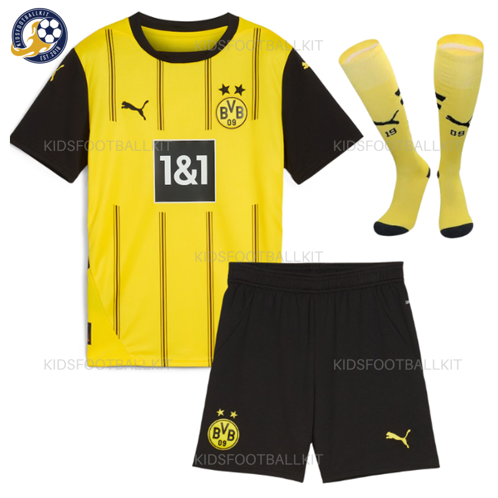 Dortmund Home Kids Football Kit 2024/25 (With Socks)