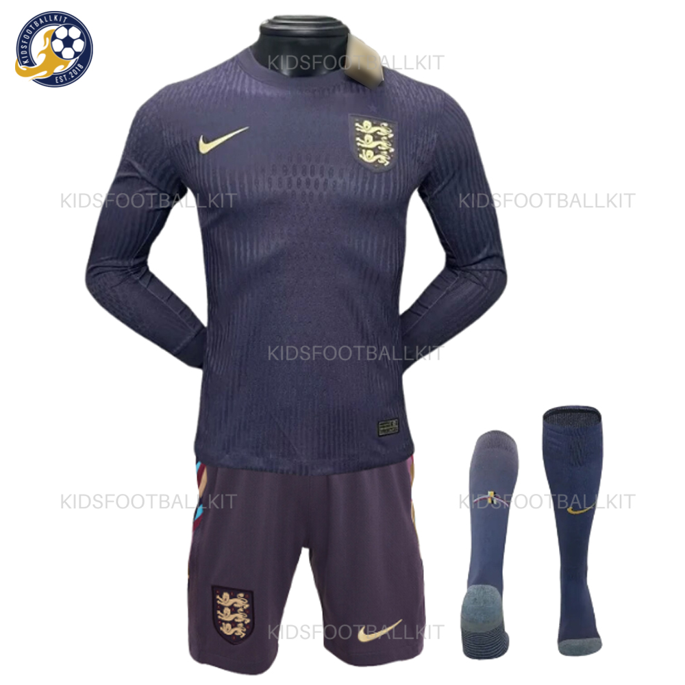 England Away Kids Kit 2024/25 Long Sleeve