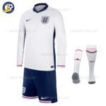 England Home Kids Football Kit 2024/25 Long Sleeve (With Socks)