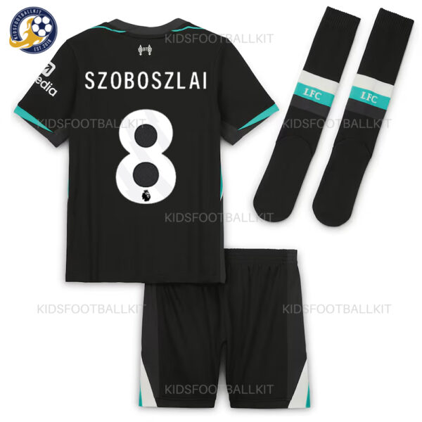 Liverpool Szoboszlai 8 Away Kids Kit 24/25