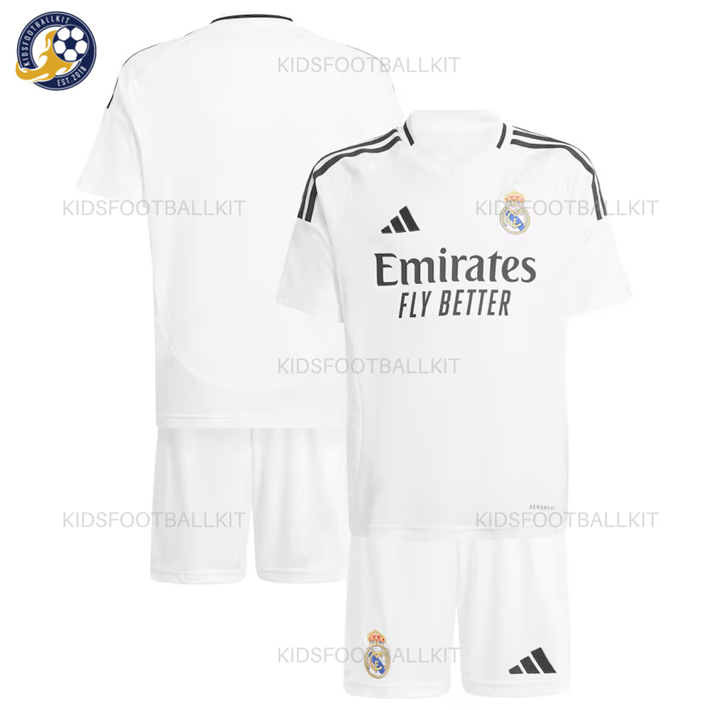 Real Madrid Home Kids Football Kit 2024/25 (No Socks)