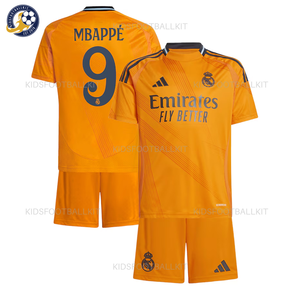 Real Madrid Away Kids Football Kit 2024/25 MBAPPÉ 9 Printed