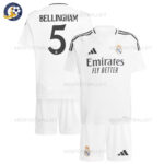 Real Madrid Home Kids Football Kit 2024/25 BELLINGHAM 5 Printed