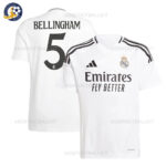 Real Madrid Home Men Football Shirt 2024/25 BELLINGHAM 5 Printed