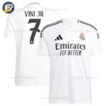 Real Madrid Home Men Football Shirt 2024/25 VINI JR. 7 Printed