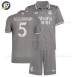 Real Madrid Third Kids Football Kit 2024/25 BELLINGHAM 5 Printed