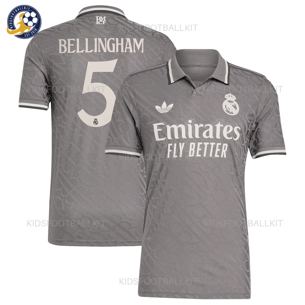 Real Madrid Third Men Football Shirt 2024/25 BELLINGHAM 5 Printed