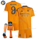 Real Madrid Away Kids Football Kit 2024/25 MBAPPÉ 9 Printed (With Socks)