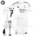 Real Madrid Home Kids Football Kit 2024/25 VINI JR. 7 Printed (With Socks)