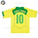 Retro Brazil Home Kids Kit 2004 RONALDINHO 10