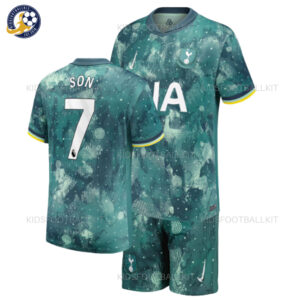 Tottenham SON 7 Third Kids Football Kit 2024/25