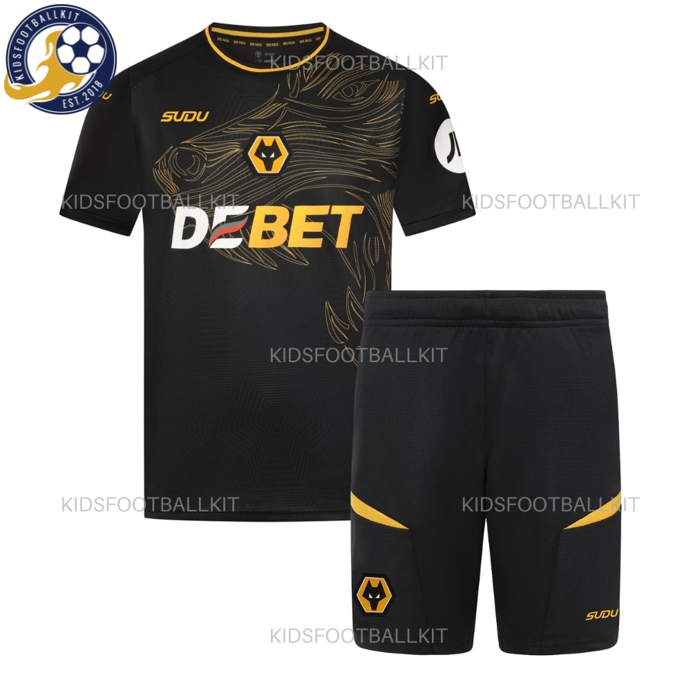 Wolves Away Kids Football Kit 2024/25