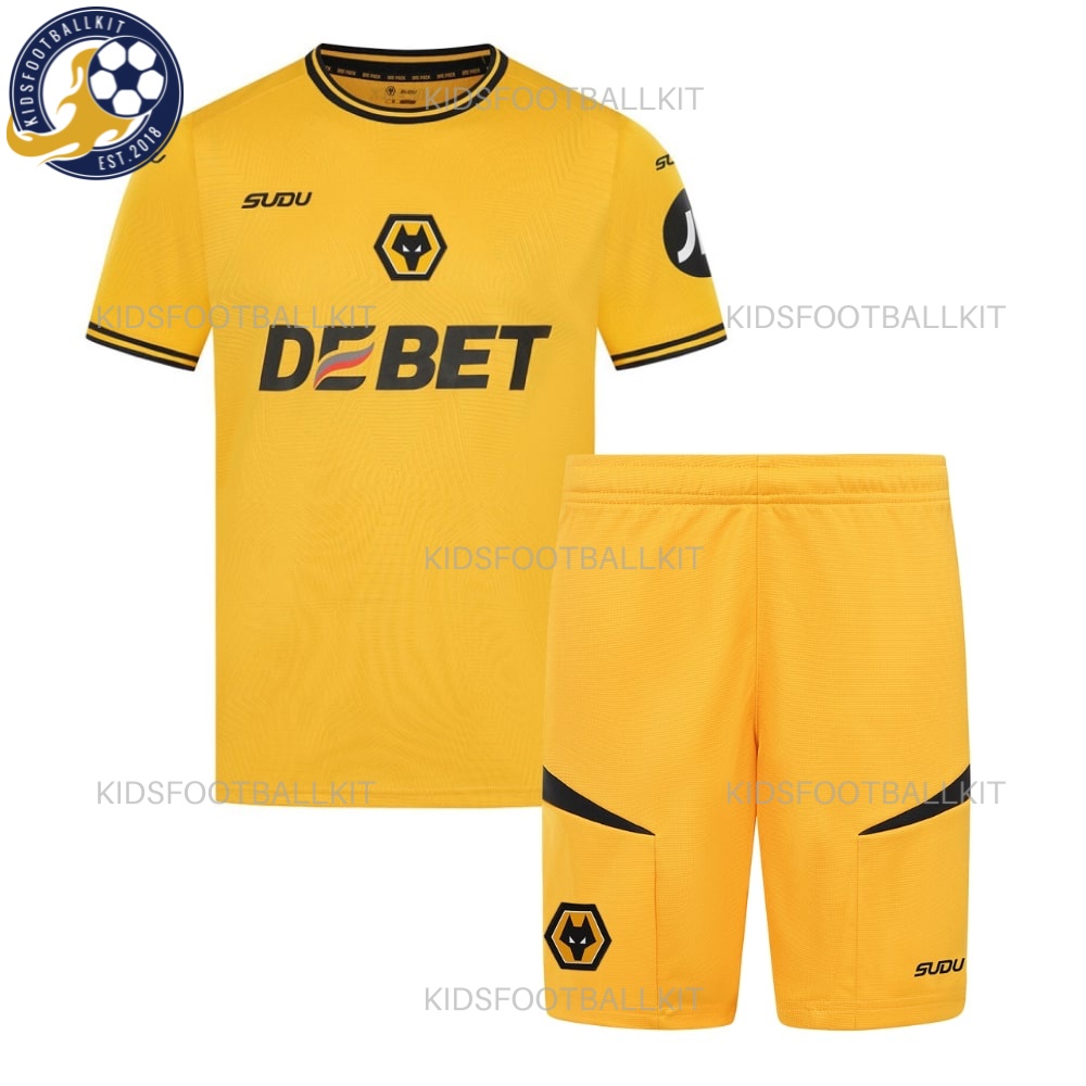 Wolves Home Kids Football Kit 2024/25