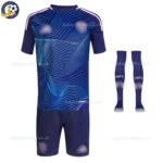 Leeds United Third Kids Football Kit 2024/25 (With Socks) - Front view-blur