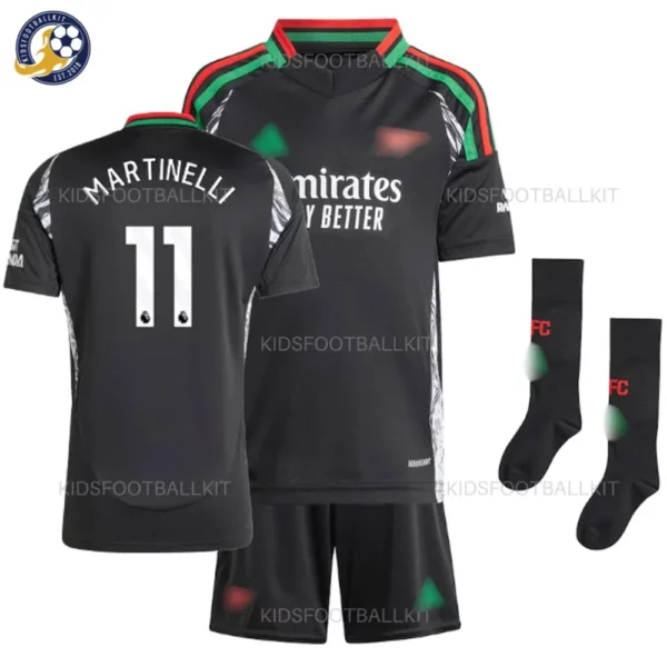 Arsen^_^aI Away Kids Football Kit 2024/25 – MARTINELLI 11 (With Socks) - blur