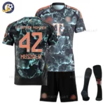 Bay^_^rn -MUSIALA-42-Away-Kids-Football-Kit-2024-25